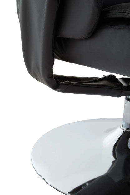 Nantwich Leather Effect Reclining Chair with Footstool 