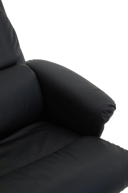 Nantwich Leather Effect Reclining Chair with Footstool 