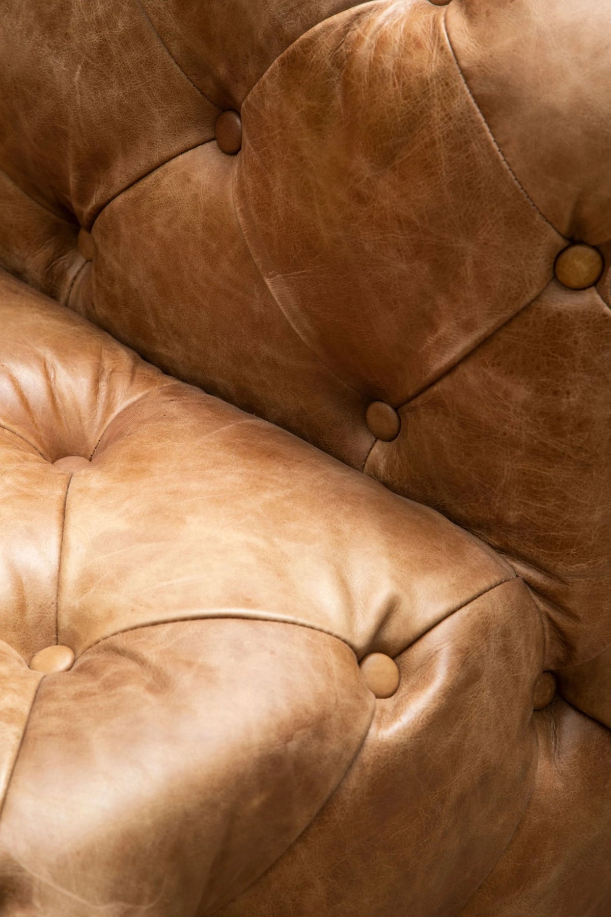 Harrogate Brown Leather Modern Chesterfield Sofa (left-hand)