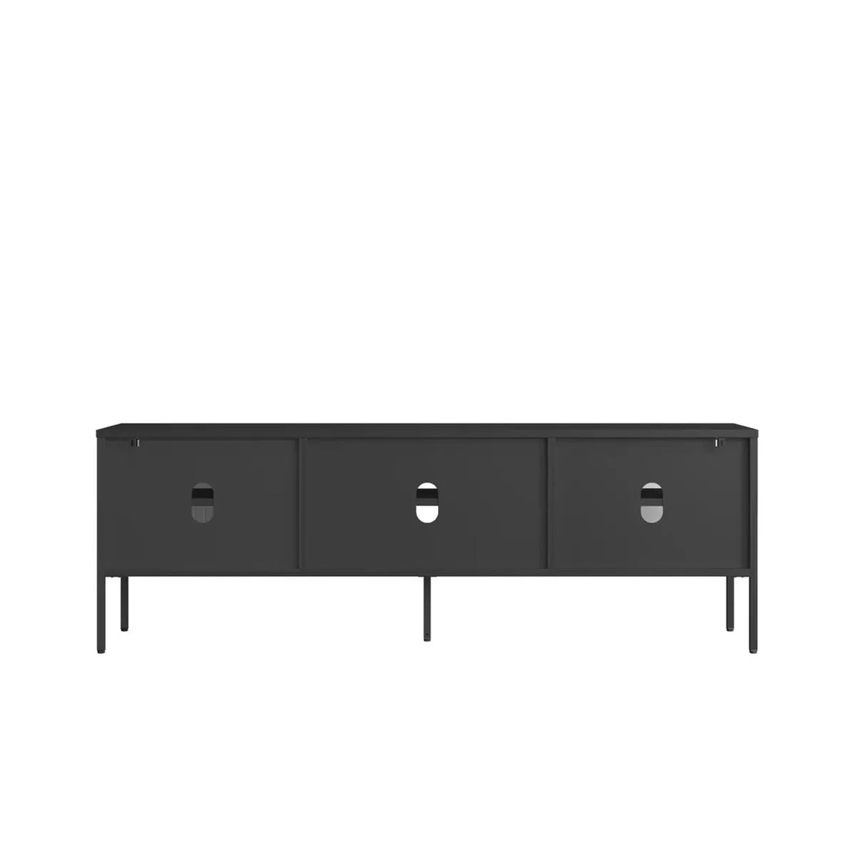 Ashford Metal Fluted Glass Door Media Unit #colour_black