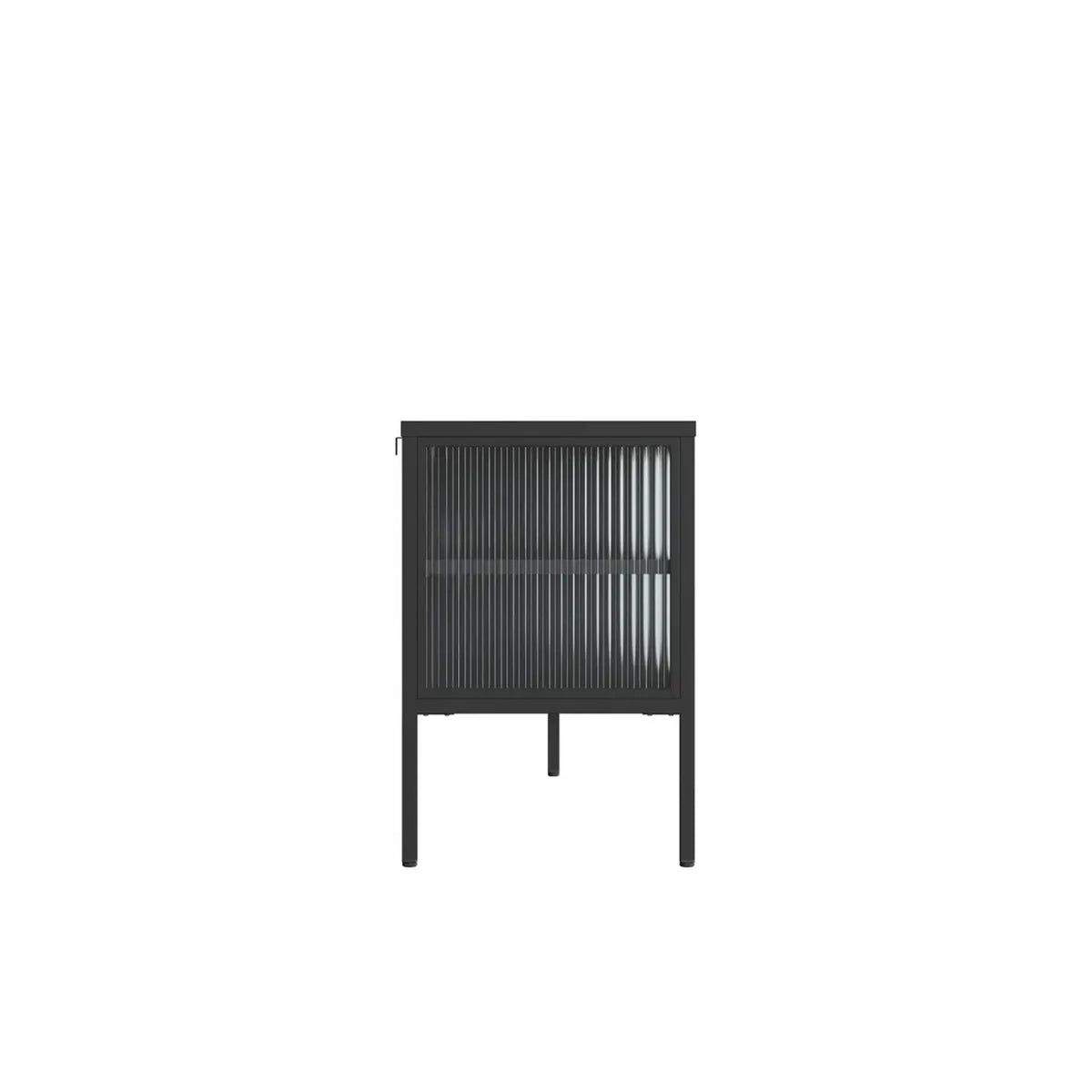 Ashford Metal Fluted Glass Door Media Unit 