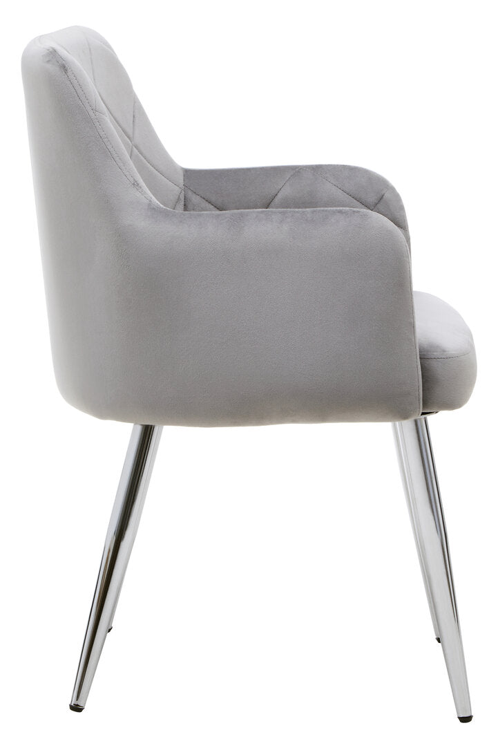 Devon Mink Velvet Splayed Dining Chair