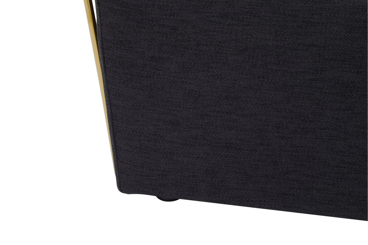 Devon Fabric and Gold Frame Seat Sofa 