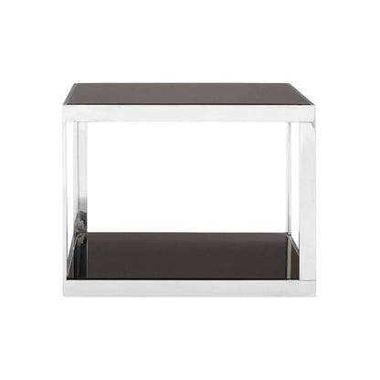 Monaco Square Coffee Table with Black Glass