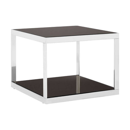 Monaco Square Coffee Table with Black Glass