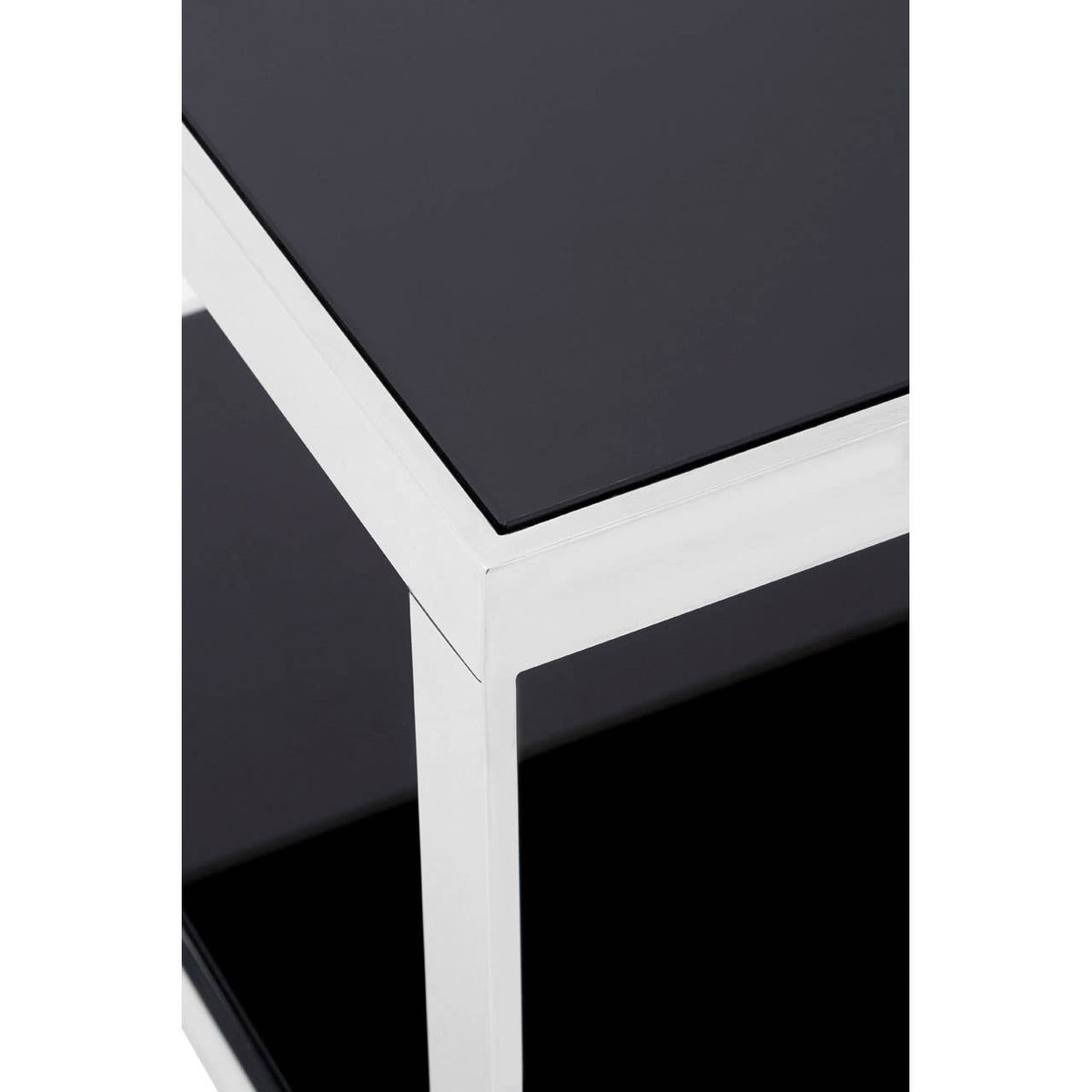 Monaco Square Coffee Table with Black Glass