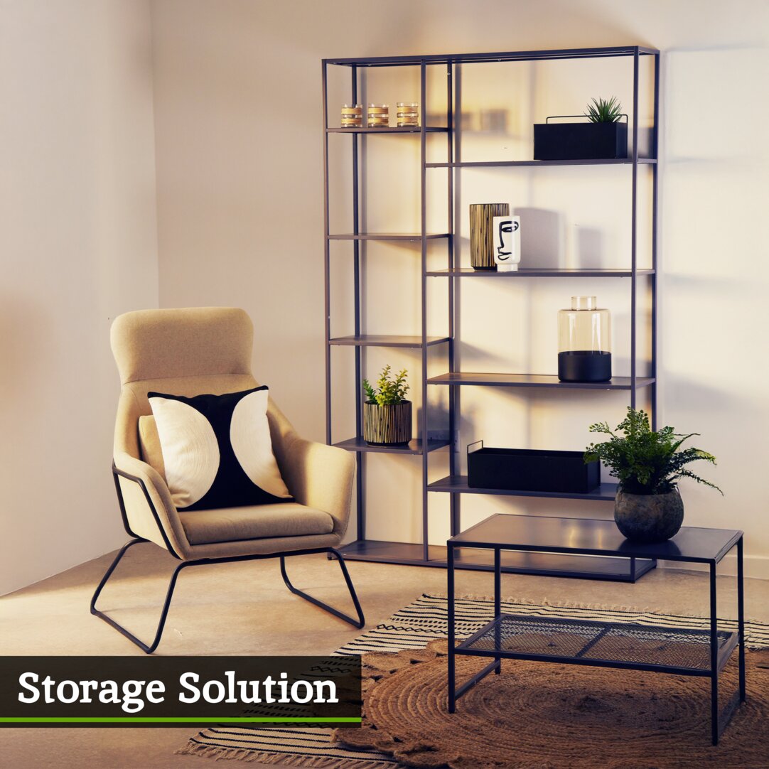 Oxford Grey Metal Multi Shelf Unit