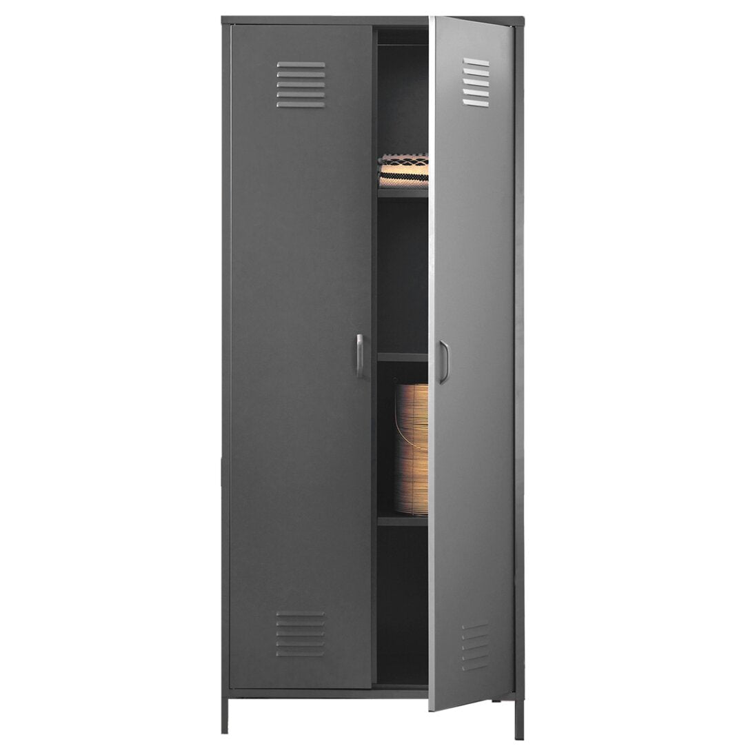 Granada Grey Two Door Locker Style Wardrobe