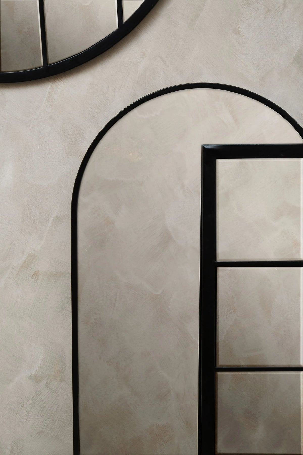 Hayle Black Frame Arch Full Length Wall Mirror
