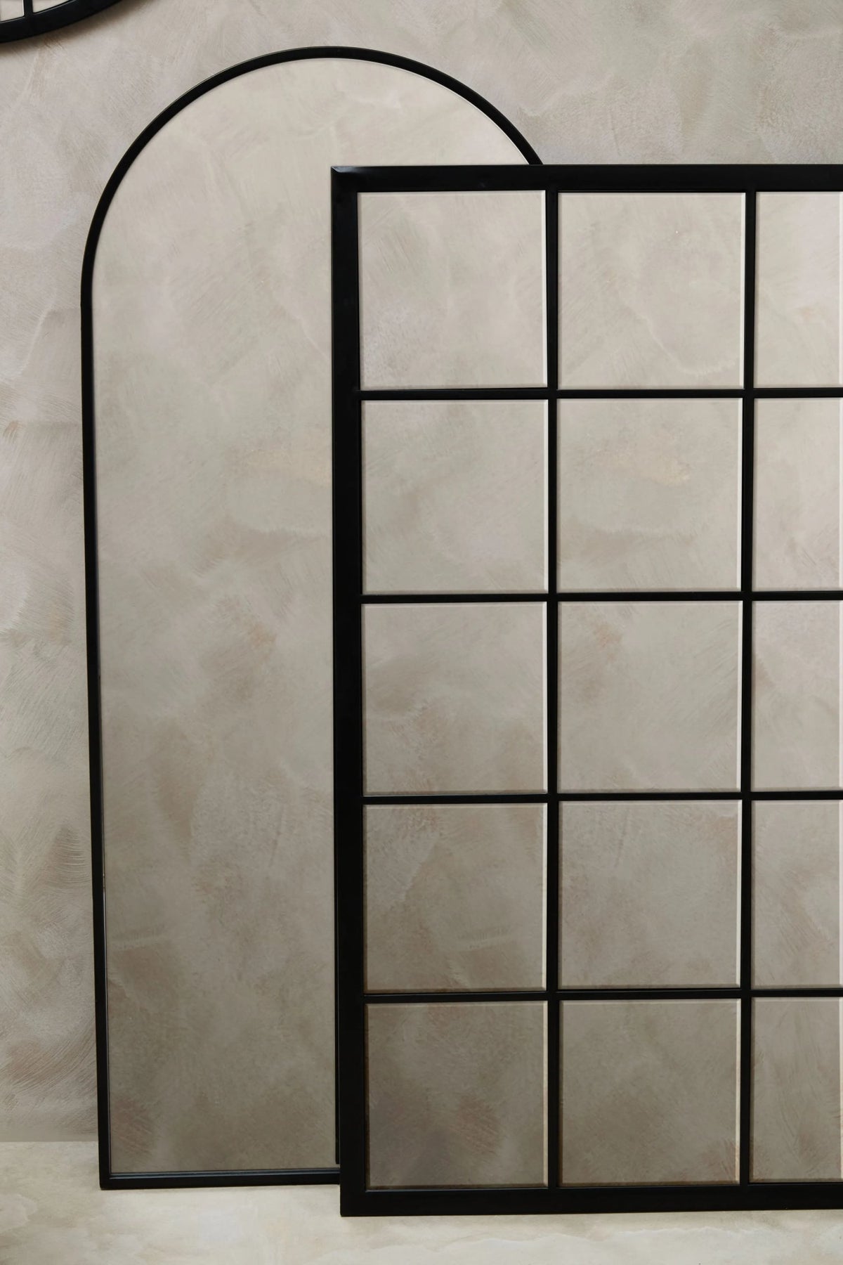 Hayle Black Frame Arch Full Length Wall Mirror