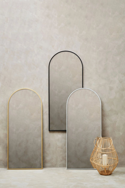 Hayle Black Frame Arch Full Length Wall Mirror