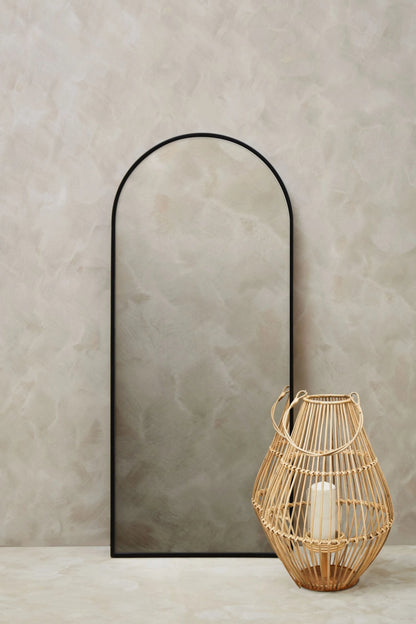 Hayle Black Frame Arch Full Length Wall Mirror