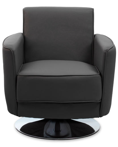 Soho Grey Leather Effect Swivel Chair