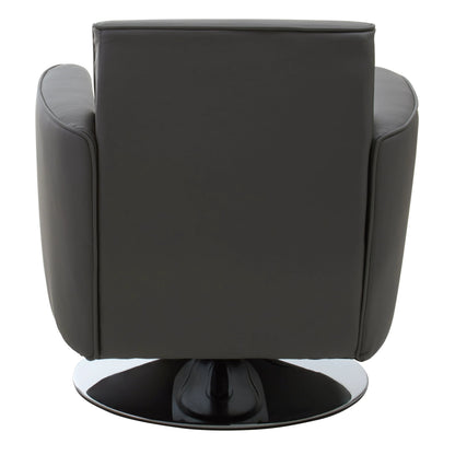 Soho Grey Leather Effect Swivel Chair