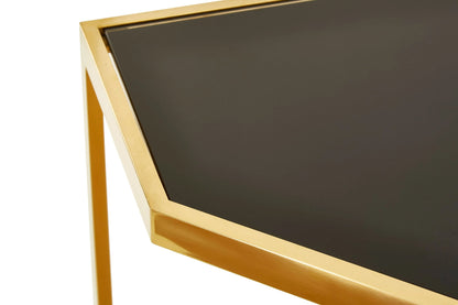 Sudbury Black Tempered Glass Console Table