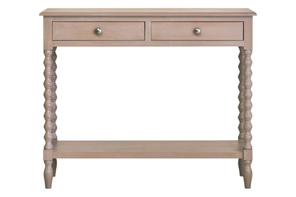 Savoy Two Drawer Bobble Detail Wooden Console Table 