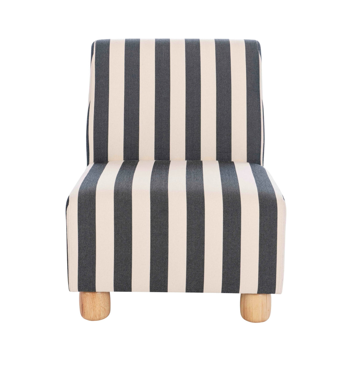 Barnstaple Black and White Stripe Armless Chair