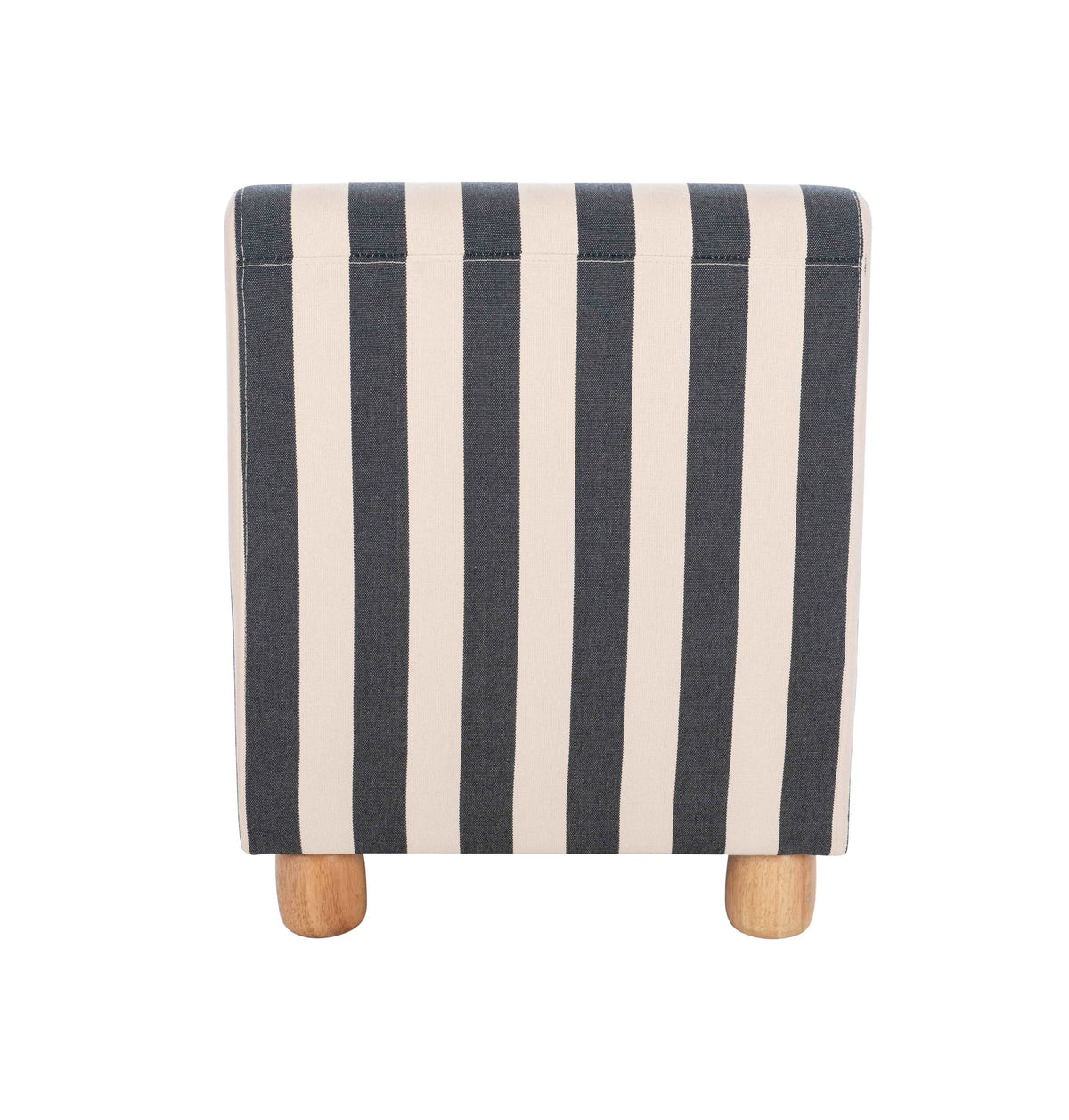 Barnstaple Black and White Stripe Armless Chair