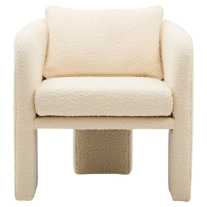 Oxford Ivory Boucle Curved Armchair