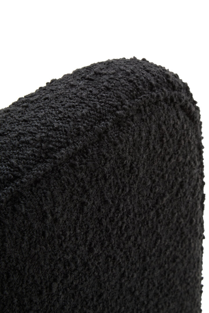 Oxford Black Boucle Curved Armchair