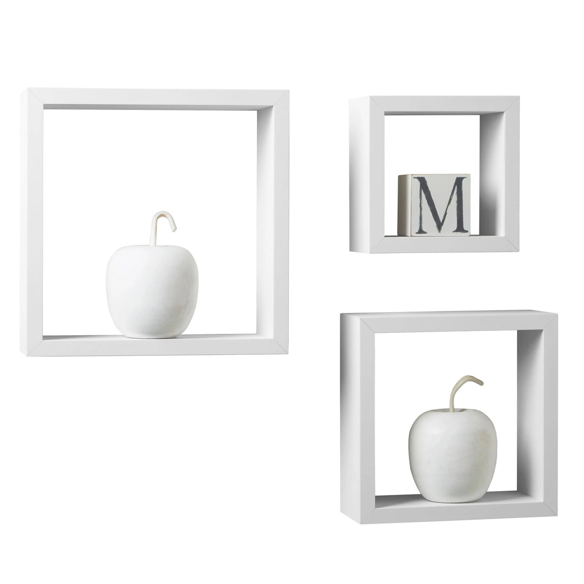 Burford Set of Three Wall Cubes #colour_white