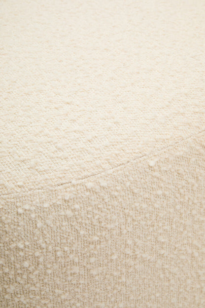 Madison Ivory Boucle Curved Revolving Armchair