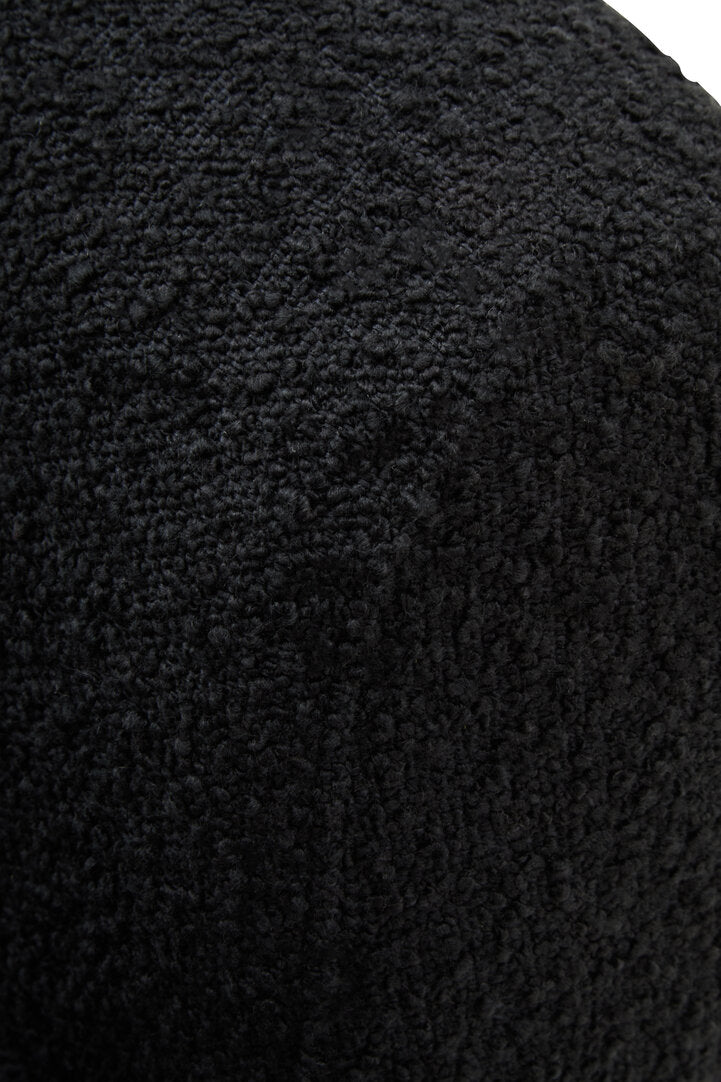 Madison Boucle Curved Revolving Armchair Black 