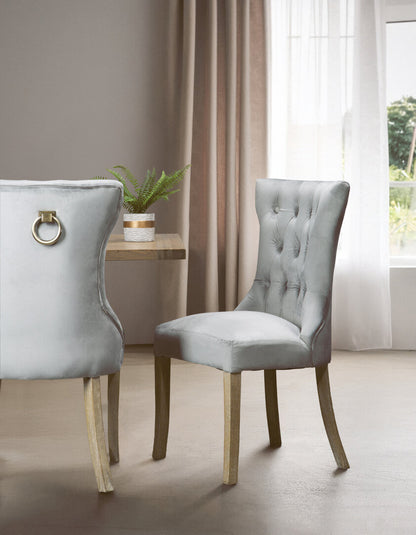 Vienna Townhouse Grey Buttoned Dining Chair