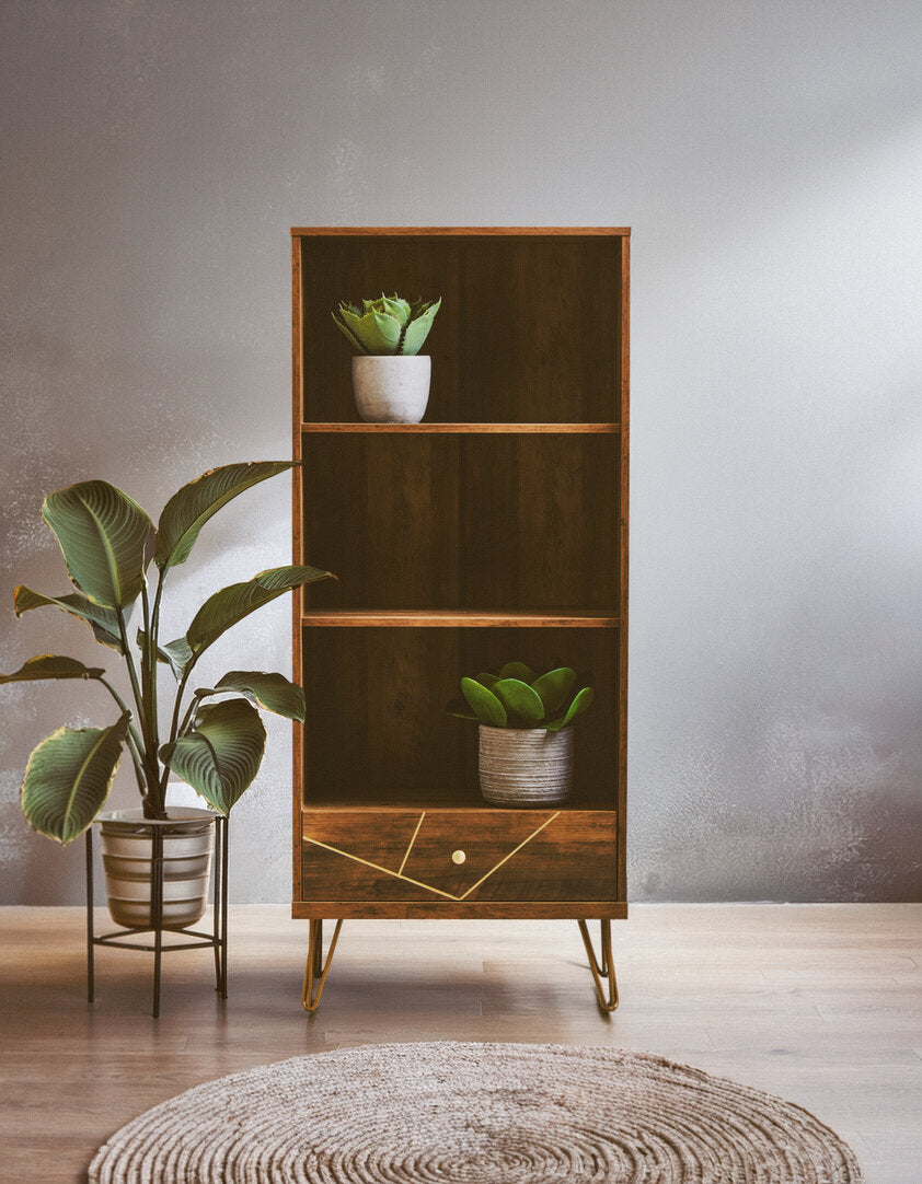 Belgravia 3 Tier Shelving Unit with Drawer