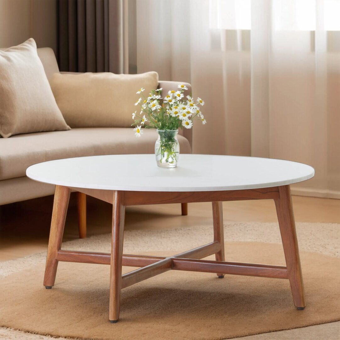 Richmond White Marble Coffee Table