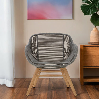 York Grey Rope Armchair