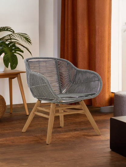 York Grey Rope Armchair