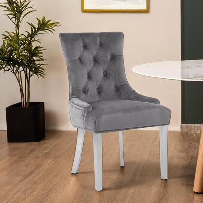 Notting Grey Velvet Dining Chair