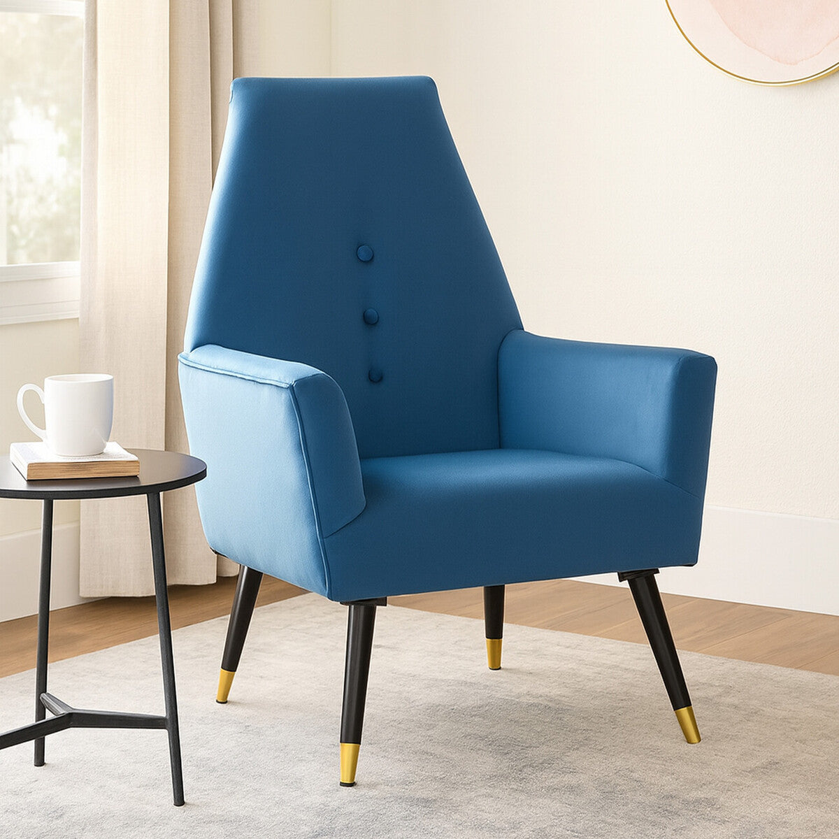 Regent Velvet Button Detail Chair 