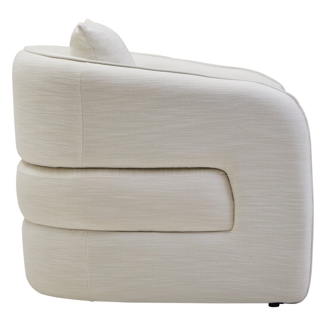 Norwich Cream Linen Effect Curved Chair