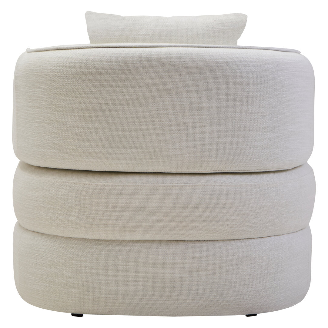 Norwich Cream Linen Effect Curved Chair