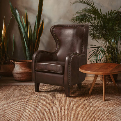 Verona Brown Leather Lounge Chair