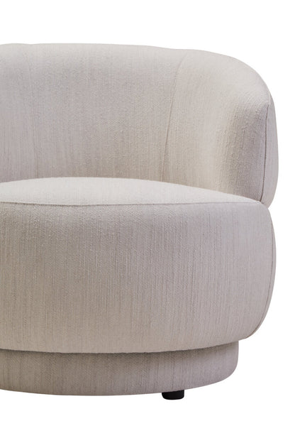 Bristol Ivory Linen Curved Chair
