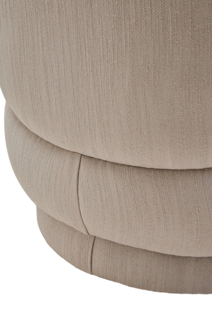 Bristol Ivory Linen Curved Chair