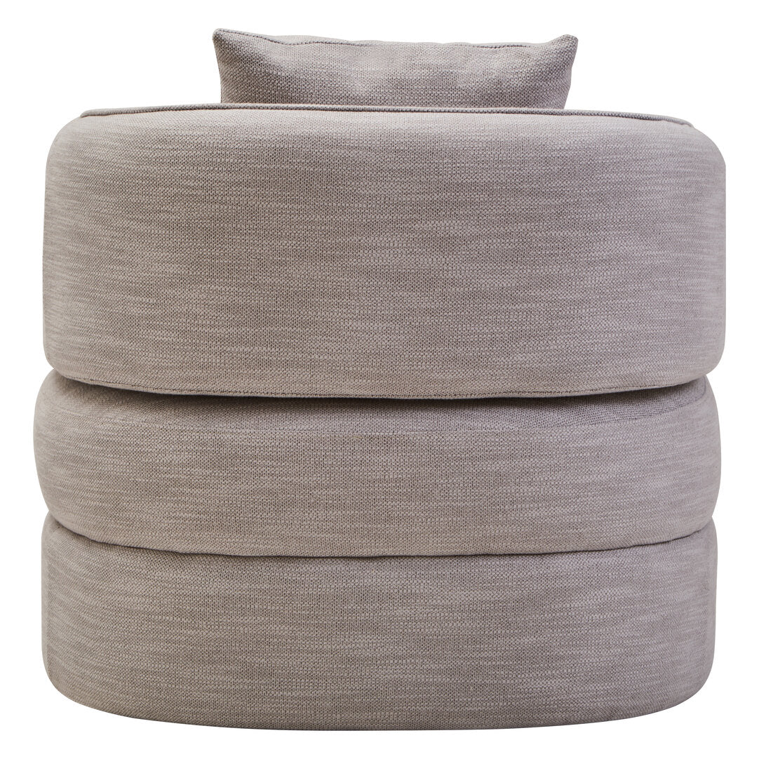 Norwich Grey Linen Effect Curved Chair