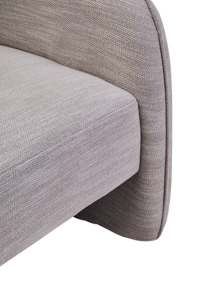 Norwich Grey Linen Effect Curved Chair