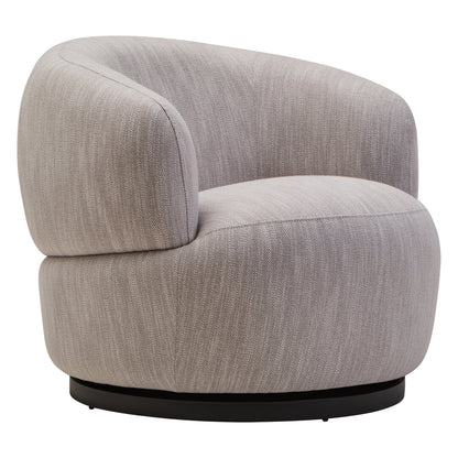 Lincoln Textured Grey Curved Swivel Chair