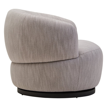 Lincoln Textured Grey Curved Swivel Chair