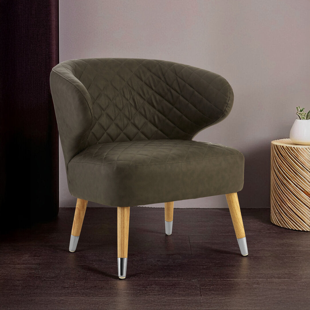 Soho Brown Leather Effect Accent Chair