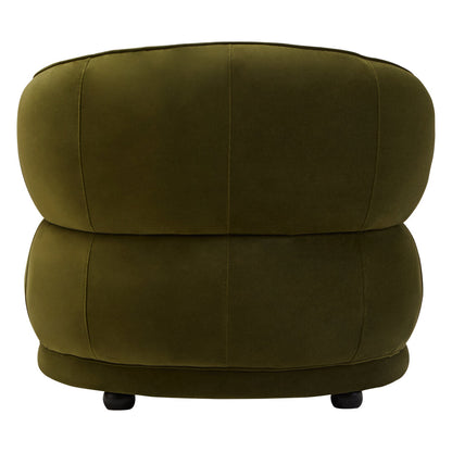 Durham Forest Green Curved Velvet Chair