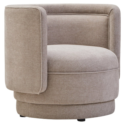 Brighton Taupe Chenille Curved Chair
