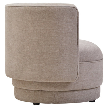 Brighton Taupe Chenille Curved Chair
