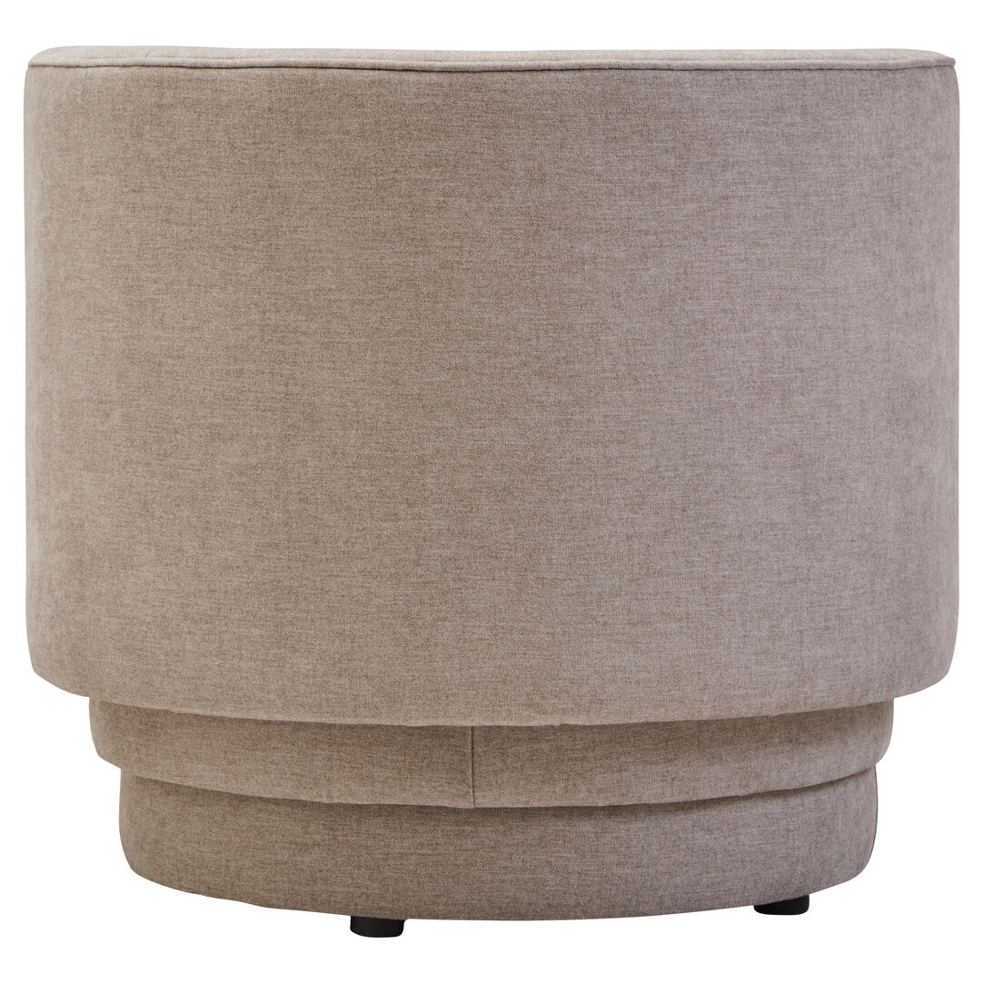 Brighton Taupe Chenille Curved Chair