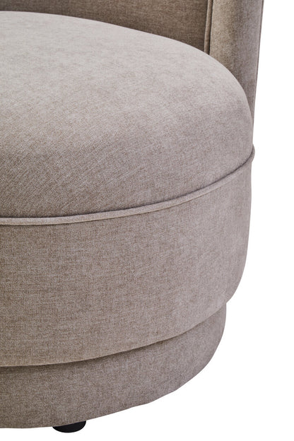 Brighton Taupe Chenille Curved Chair