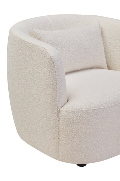 Bath Textured Cream Curved Chair